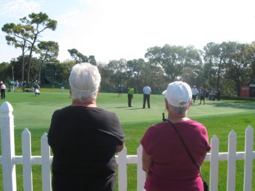 Joyce and Janet watching Chad put