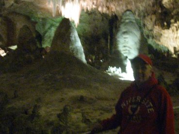 Joyce in a cave