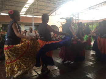 Dancers during mass